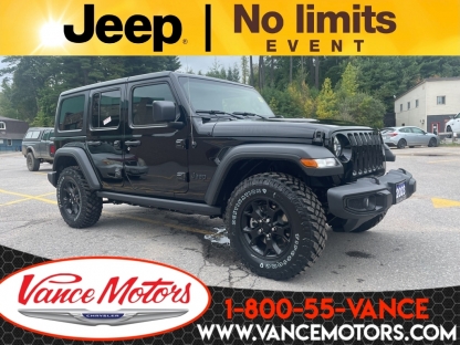 2023 Jeep Wrangler 4-Door Willys 4x4...v6*sunrider Top*htd  at Vance Motors in Bancroft, Ontario