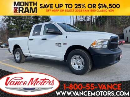 2022 RAM 1500 Classic Tradesman 4x4...v8*bedliner*bluetooth! at Vance Motors in Bancroft, Ontario